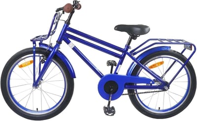 Kinderfiets Stalen Frame - Jongensfiets Meisjesfiets - Veilig Fietsen Buiten - Anatomisch Zadel - 22 Inch - Donkerblauw