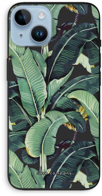 Case Company® - Hoesje geschikt voor iPhone 14 hoesje - Bananenbladeren - Biologisch Afbreekbaar Telefoonhoesje - Bescherming alle Kanten en Schermrand