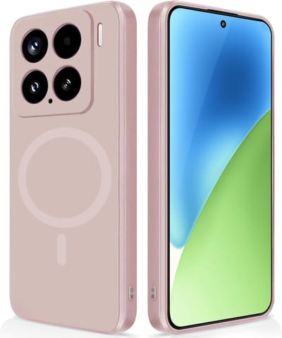 Stravo Hoesje Geschikt voor Xiaomi 15 – Siliconen Cover Hoes met MagSafe – Slank & Lichtgewicht – Schokbestendig – Anti-Fingerprint – Siliconen Case voor Xiaomi 15 - Roze
