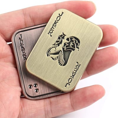 Carte Push Poker Portable Magnétique Métal Poker Glissière Jouet pour Maison École Bureau Extérieur AA