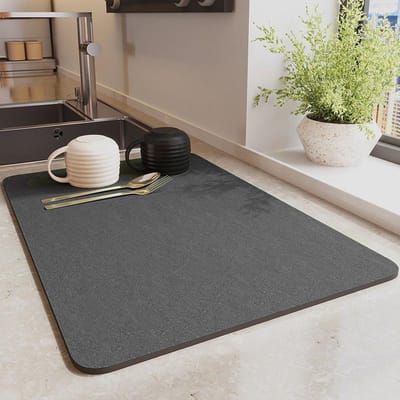 Badkamer Huisdier Vloermat Zachte Diatomeeënaarde Waterabsorptie Antislip Toilet Toilet Huisdier Badkamer Sneldrogend Entree Voetmat 30 * 40CM gray