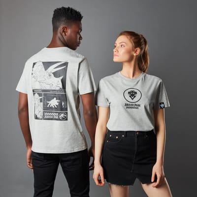 Jurassic Park Primal Triceratops Unisex T-Shirt - Grijs - S