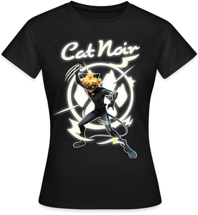 Miraculous Cat Noir Adrien Superheld T-Shirt Dames