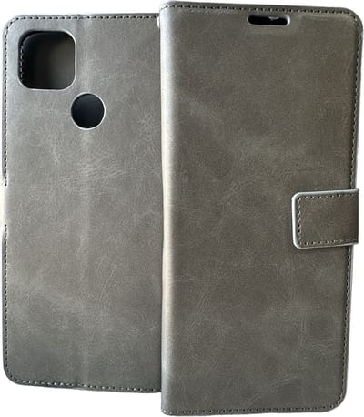 Portemonnee Book Case Hoesje Geschikt voor: Motorola Moto G9 Power - Grijs