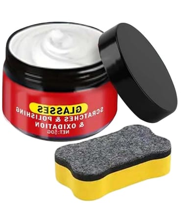 Pâte De Polissage Et De Réparation Des Rayures Sur Le Verre, Agent D'élimination À Action Rapide De 50 G, Composé De Polissage Du Verre De Qualité Professionnelle, Restauration De Lisse,