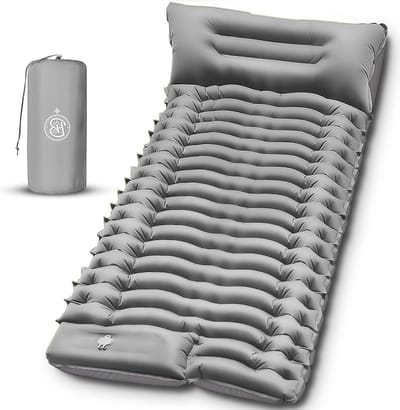 Zelfopblazende Slaapmat - Kampeer Matras - Comfortabel Slapen - Ingebouwde Voetpomp - Extra Groot - Groen