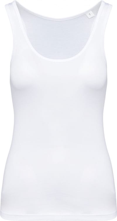 Tank Top Dames L Kariban Mouwloos White 100% Katoen