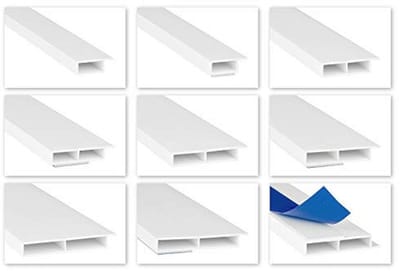 Holle PVC Kamerprofielen 7mm - Zelfklevend met Schuimtape en Wandafsluiting - 2 Meter Lijst