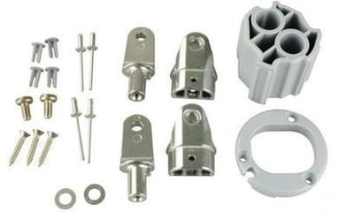 Rolafdekking Links - Afdekking Luifel - Camper Bescherming - Eenvoudige Installatie - 20 x 6 x 12 cm - Grijs