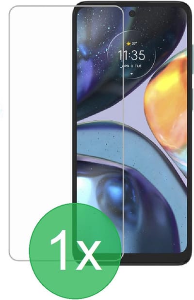 Geschikt Voor: Motorola Moto G22 Screenprotector 1x - screen protector - glas - bescherm - beschermglas - ZT Accessoires