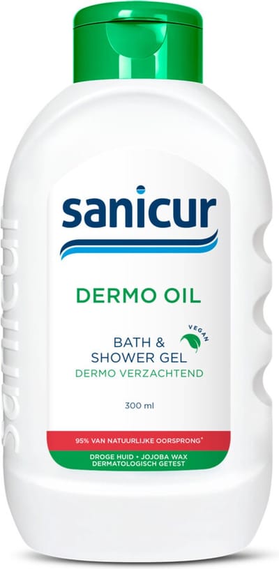 Sanicur Bath & Showergel Dermo-Oil - 6 x 300 ml - Voordeelverpakking