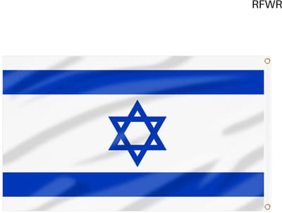 RFWR® Grote Dubbelzijdige Israëlische Vlag 1,5 m x 90 cm voor Feestdecoraties