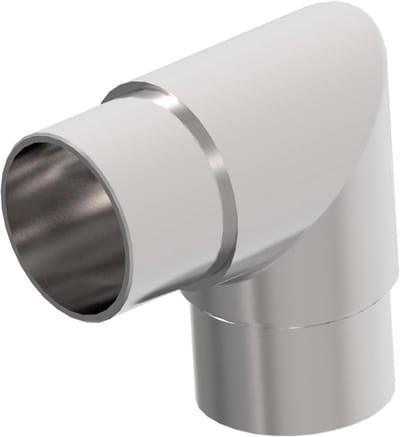 Roestvrijstalen Buisverbinder - Leuning Connector Hoekverbinding - Leuning Monteren - Scherpe 90 Graden Hoek - 424x20 mm - Roestvrij Staal