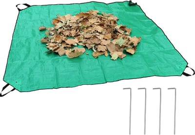 Bladzeil Tuinzeil - Bladverwijderaar Vuilnisbak - Tuinieren Bladeren Laden - Herbruikbaar Waterdicht Materiaal - 199x199cm - Groen