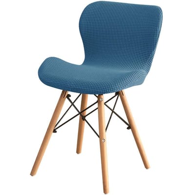 2 stuks Gebogen Vlinderstoelhoezen Polar Fleece Elastische Eetkamerstoel Slipcovers Stretch Barkruk Zittinghoezen voor Woonkamer 2Pcs Chair Cover