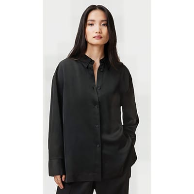 AllSaints Myrtle Shirt Black Maat: 2 | Overhemden Outlet | Dames | Zwart