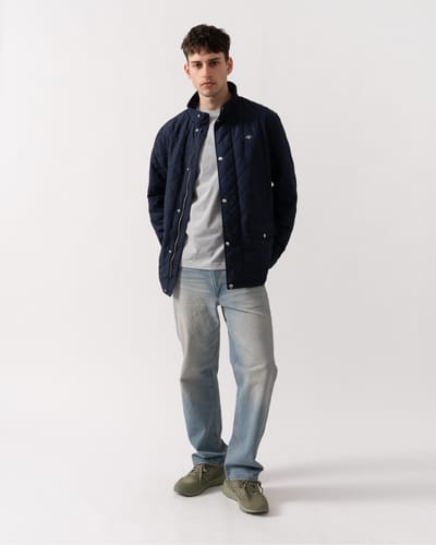 Gant Jas Quilted Windcheater Navy - Maat XL - Heren - Tussenjas