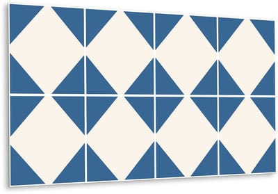 Tulup PVC Wandpaneel - Diamant Vinyl Wandpaneel - 100 cm x 50 cm - Blauw PVC Muurpaneel - 1 stuk - Zelfklevend Wandpaneel - Geometrisch Wandbekleding - Zelfklevende Wandbekleding - Plaktegels Keuken en Badkamer