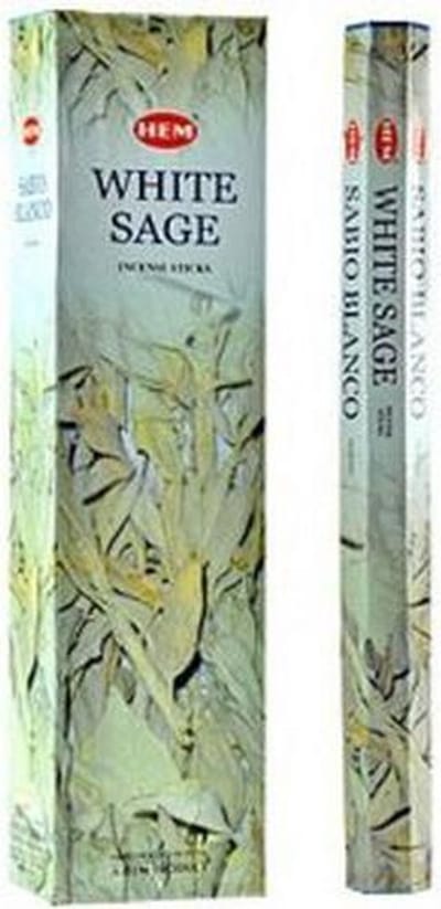 Koker Tuinwierook Witte Salie - Witte Salie Wierook - White Sage - Tuinwierook - Tuin - Wierook - Extra lang en dik - Grote Wierook - XL Wierook - 10 stokken