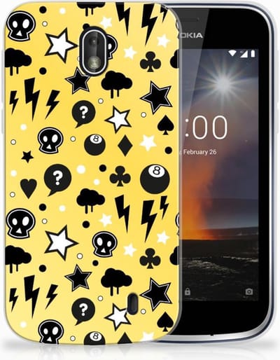 Silicone Back Case Nokia 1 Punk Geel