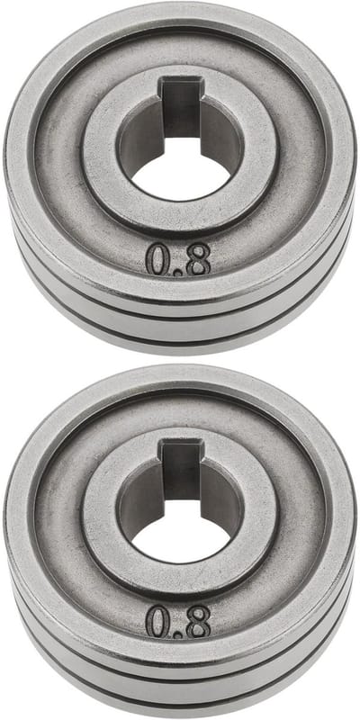 Dailygoods- Aandrijfrollen 30 mm - Gekartelde Groef - Staal - 2 Stuks - Compatibel met MAG/MIG - Soepele Antislip Voeding - Lasrol