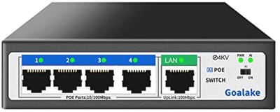 5-poorts PoE+ Switch 100 Mbps met 4 PoE Poorten en Uplink - Ideaal voor IP-bewaking en Access Point