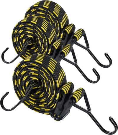 Verstelbare Platte Bungee Koorden 40 Inch - Zwaar, 200 LBS Sterkte - 3 Stuks met Haken
