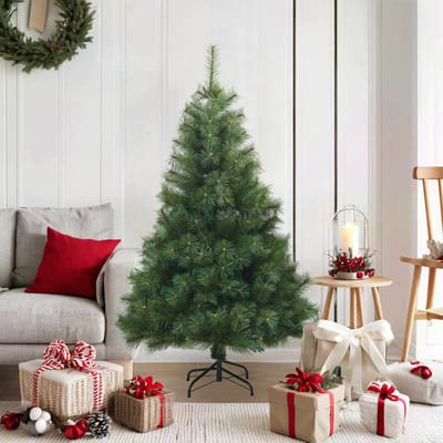 vidaXL Kunstmatige Inklapbare Kerstboom Groen 120 cm PVC, staal