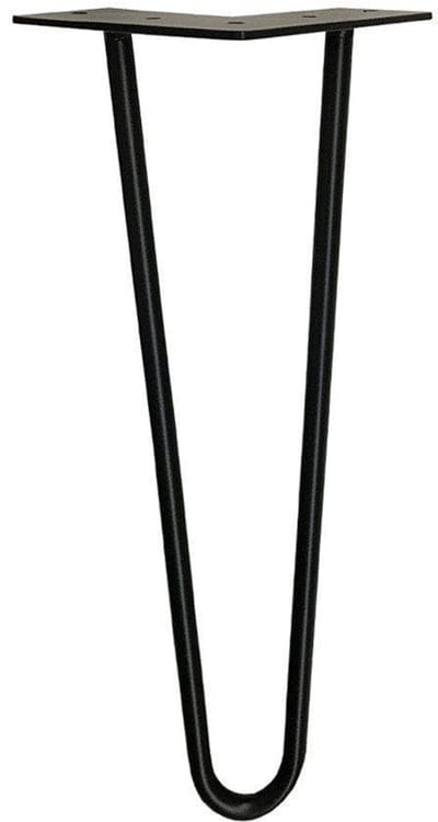 Stalen hairpin zwart hairpin ø 1,2 cm en hoogte 35 cm - Set van 4 stuks