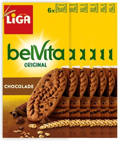 LiGA BelVita Chocolade Koekjes - 300g - 6 stuks - Chocolade - Tussendoor - Voordeelverpakking