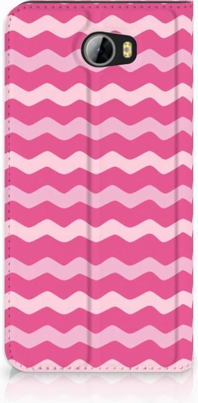 Huawei Y5 2 | Y6 Compact Hoesje met Magneet Waves Pink