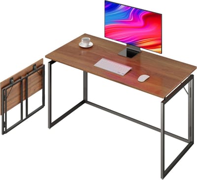 Vouwbureau - Klaptafel Bureau - Werken Studeren Knutselen - Geen Montage Vereist - 102 cm Breed - Bruin