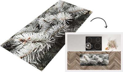 Keukenloper - Loper keuken - Takken - Naaldboom - Winter - 120x50 cm - Keukenloper vinyl