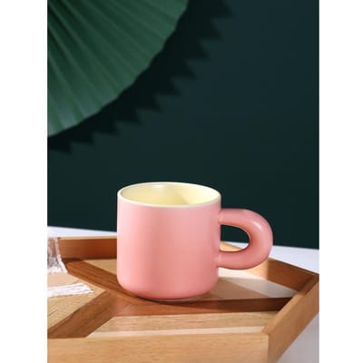 Tasse en Céramique Macaron Dopamine Couple Tasse à Eau Mug Simple Tasse à Café Ménagère Cadeau d'Événement Souvenir 360ML [Color box 60/box]