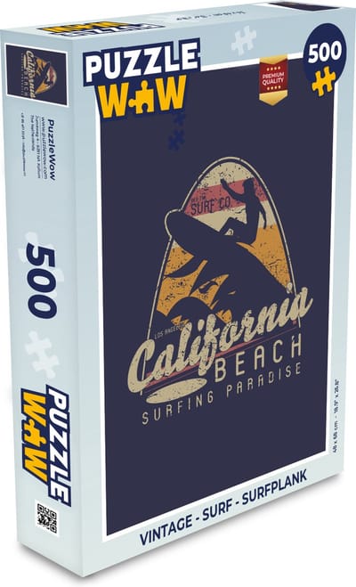 Puzzel Vintage - Surf - Surfplank - Legpuzzel - Puzzel 500 stukjes