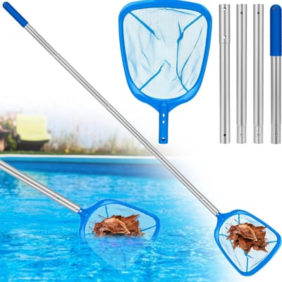 CRLYN® Zwembad Schepnet - Bladzuiger Set - Water Oppervlak Reinigen - Verstelbare Telescoopsteel - Blauw