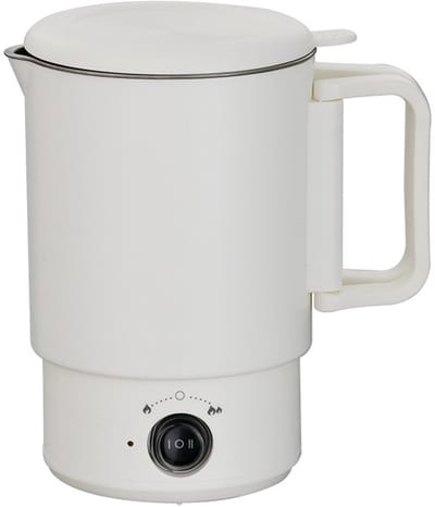 carmdering - Waxsmelter - Wasverwarmer - Kaarsenmaker - 800 ml, roestvrij staal, 0-300°C - 2 vermogensstanden (300-600W) - Werkt op 3x AAA batterijen - Voor kaarsen, verzegelingswas, zeep en chocolade - Compact en draagbaar