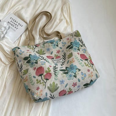 Canvas tas in Chinese stijl met grote capaciteit voor dames Nieuwe pendeltas voor dames Ins Schoudertas voor studenten gray