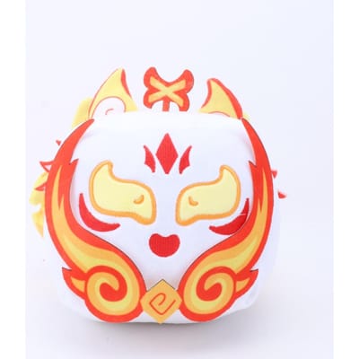 Schattige Empyrean Vos Blox Fruits Pluche Zacht Knuffeldier Spel Vruchten Kussen Speelgoed Gas Blox Vruchten Spel Pop Verjaardag Kerst Cadeau 18cm beige