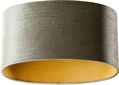 QAZQA cilinder velours - Klassieke Lampenkap - L 35 cm - Groen -