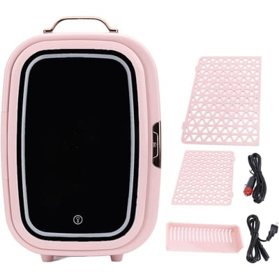 Réfrigérateur de Voiture 15L Professionnel Efficace Froid Chaud Double Usage Réfrigérateur de Maquillage pour Voitures white