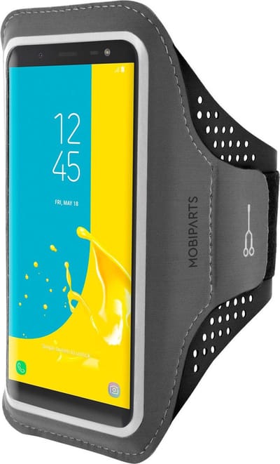Hardloop Sportarmband geschikt voor Samsung Galaxy J6 (2018) - Zwart - Mobiparts