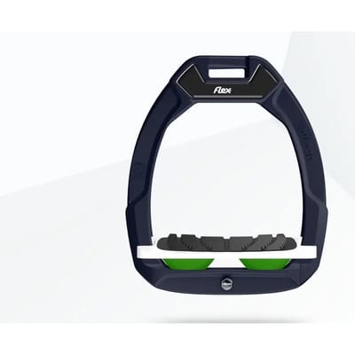 Veiligheidsstijgbeugels Paardrijden Schuin Grip Rood/Wit/Groen Flex-On Safe-On
