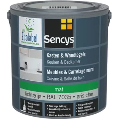 Sencys Lak Voor Wandtegels & Meubels, Keuken & Badkamer Ral7035 Mat 2,5l