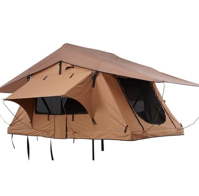 Daktent Auto - Harde Schaal Opvouwbaar - 2-3 Personen - Telescopische Ladder - Waterdichte Oxford-stof - Matras Inbegrepen - 150 kg Draagvermogen - Voor SUV/Busje/Pick-up