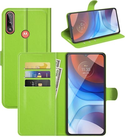 Coverup Hoesje - Geschikt voor Motorola Moto E7i Power / E7 Power Hoesje - Coverup Book Case - Groen