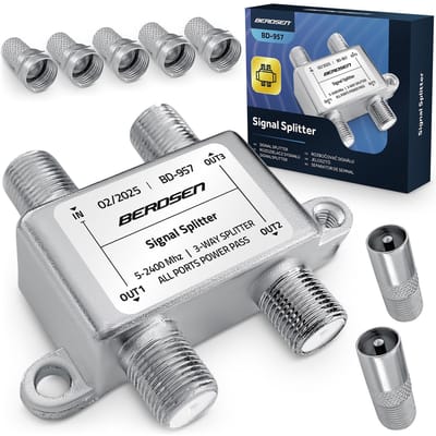 Berdsen BD-957 Serie - Passieve Antennesplitter - 3-Weg - All Ports Power Pass - Eenvoudige Installatie