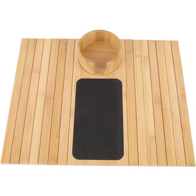 Bamboe Sofa Armleuning Dienblad Afneembare Bank Bekerhouder Bank Armleuning Organizer voor Eten Drinken