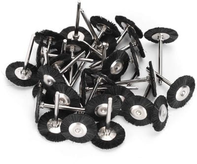 Dailygoods- Draadborstel Set 30 Stuks - Borstelset Boormachine - Borstelstrip - Roestvrij Staal - Messing - Geschikt voor Houten Polijsten