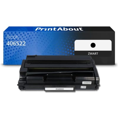 PrintAbout huismerk Toner 406522 Zwart Geschikt voor Ricoh
